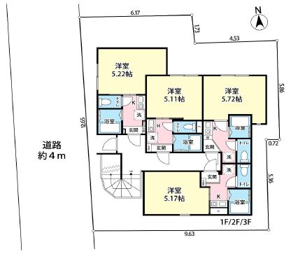間取り図　JR中央・総武線｢新小岩｣駅 一棟売アパート 間取り図